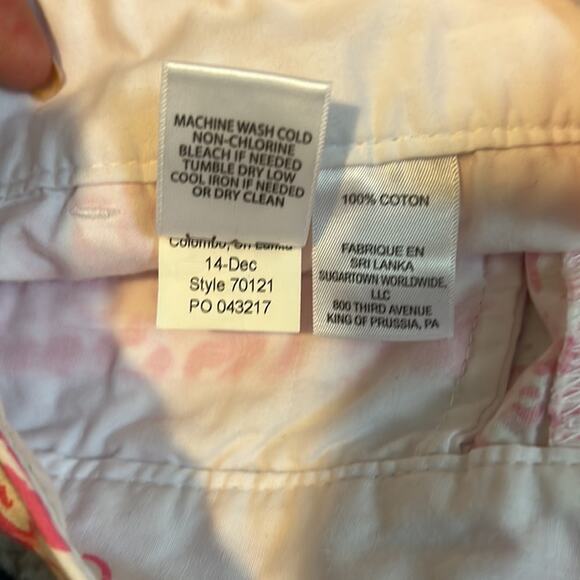 Lilly Pulitzer Chipper Bermuda Shorts Get Spotted Pink Print Size 0 - Picture 9 of 10